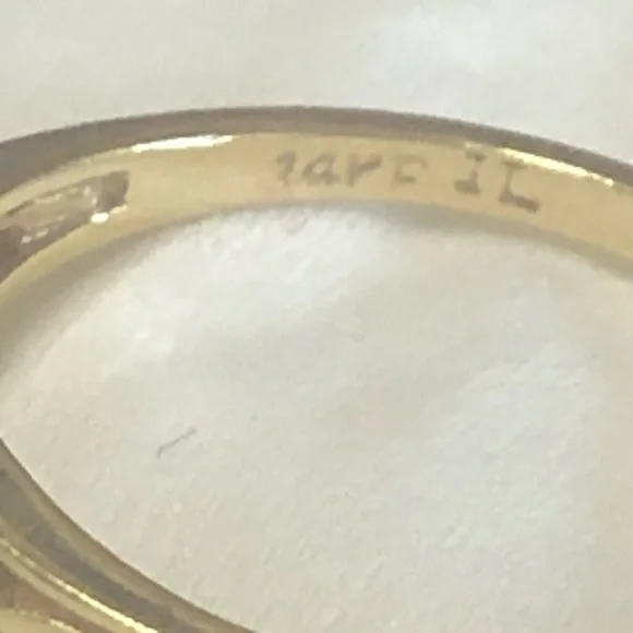 Final ✨ 14K Solid Gold/Diamonds Flower Cluster Ring ESTATE - Picture 7 of 9